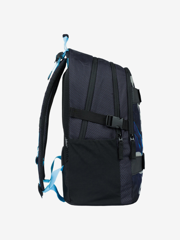 BAAGL  Fekete 3 szett skate bluelight: hátizsák, tolltartó, táska Baagl