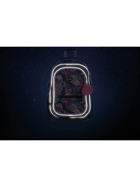 BAAGL  Kék iskolai hátizsák core flamingo Baagl