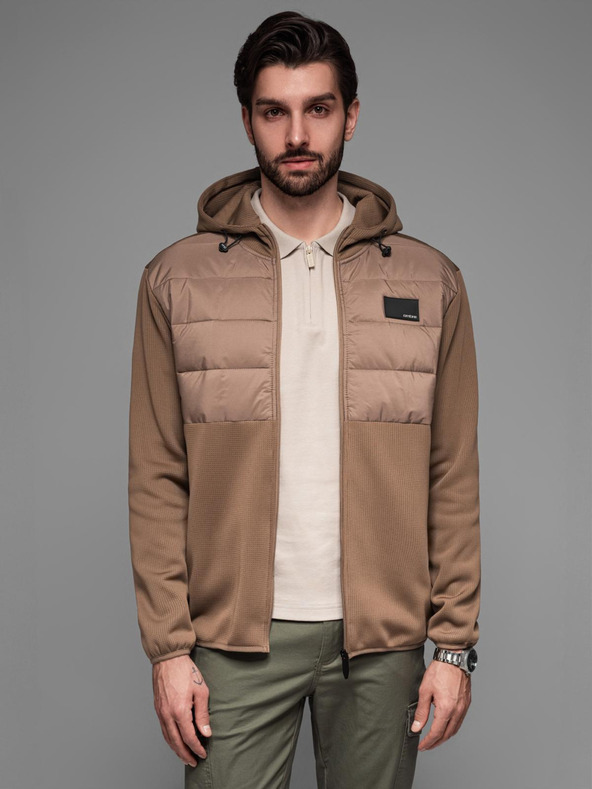 Ombre Clothing Férfi könnyű színes sport kabát polárral Ombre Clothing