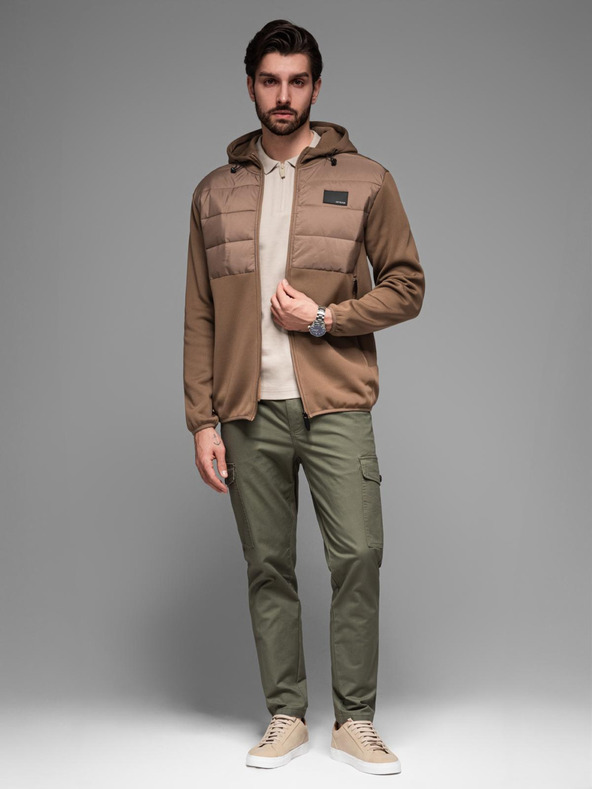 Ombre Clothing Férfi könnyű színes sport kabát polárral Ombre Clothing