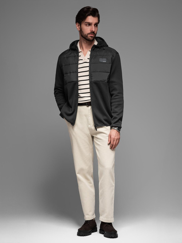 Ombre Clothing Férfi könnyű színes sport kabát polárral Ombre Clothing