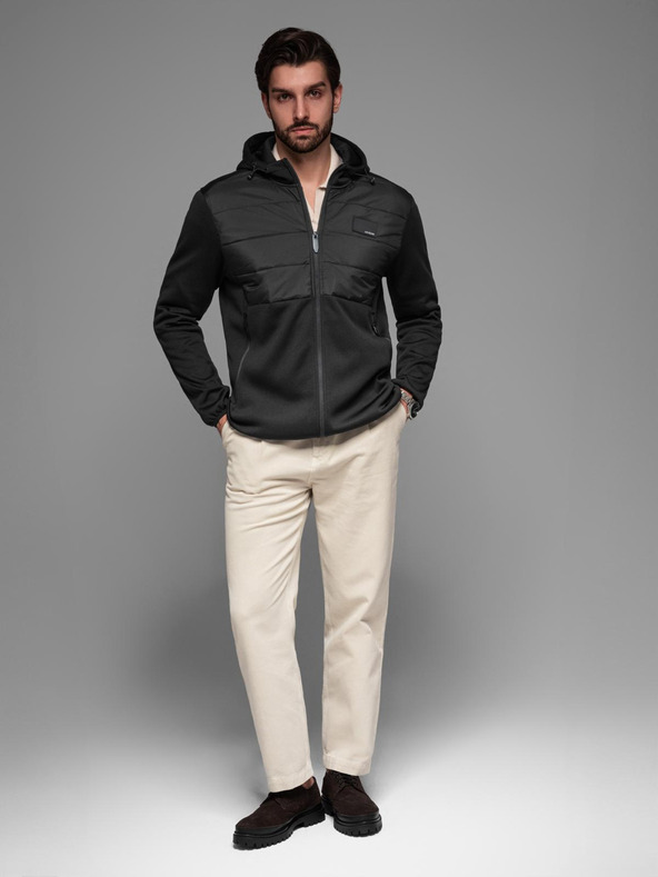 Ombre Clothing Férfi könnyű színes sport kabát polárral Ombre Clothing