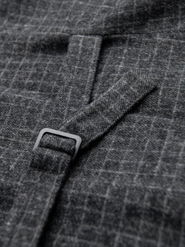 Ombre Clothing Férfi gyapjúkeverék mellény kockás hajtókával Ombre Clothing