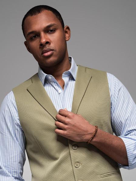 Ombre Clothing Férfi strukturált kötött mellény méretre szabva hajtókával Ombre Clothing