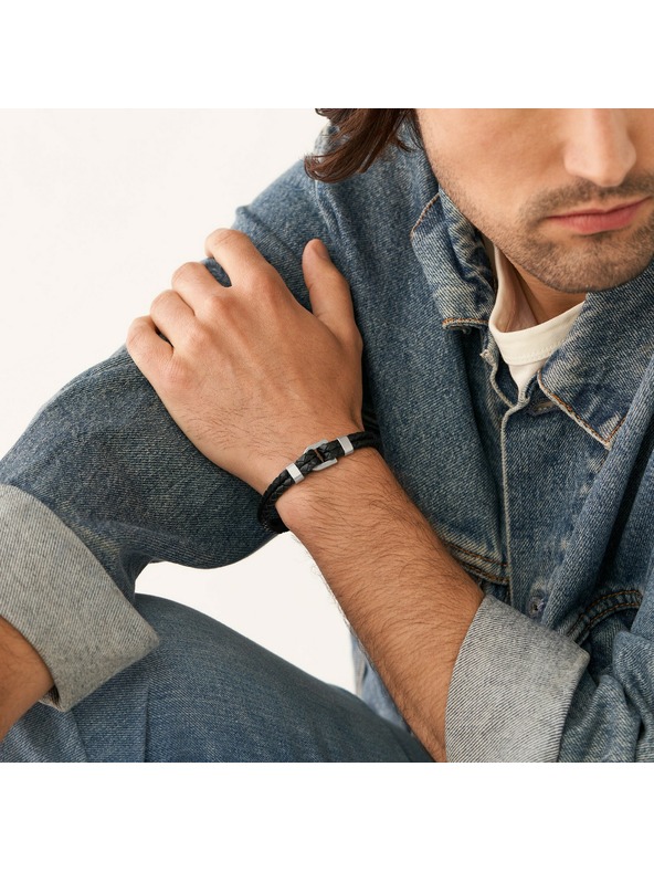 Fossil Férfi bőr karkötő Fossil