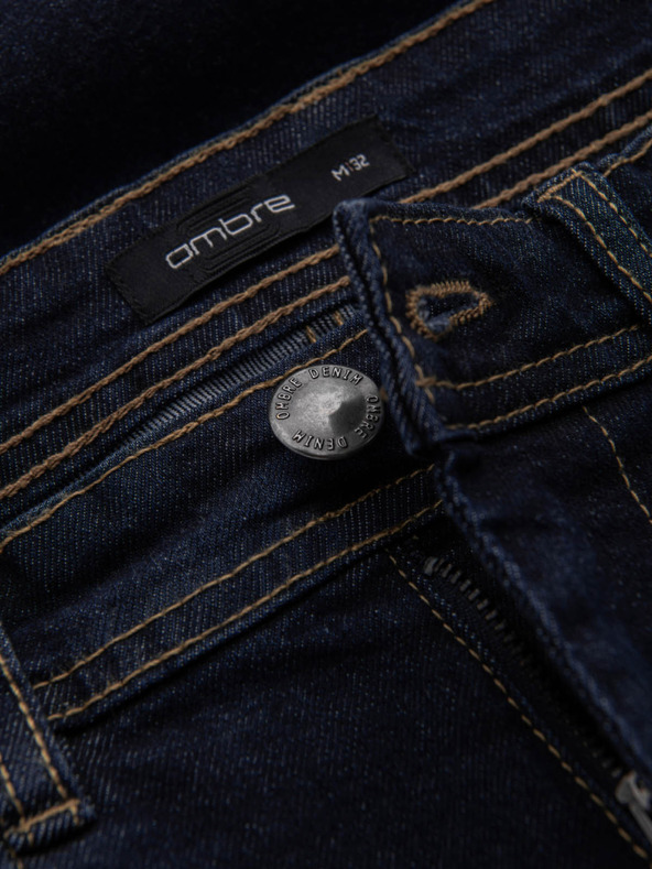 Ombre Clothing Férfi farmer short felhajtott szárral Ombre Clothing