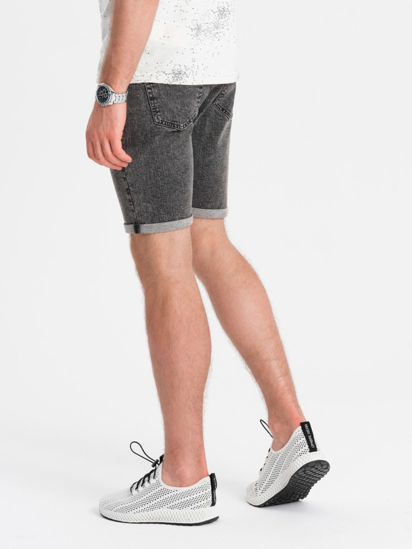 Ombre Clothing Férfi farmer short felhajtott szárral Ombre Clothing