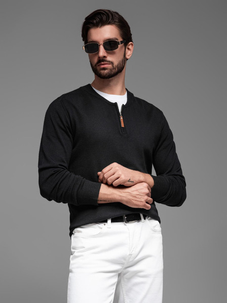 Ombre Clothing Ombre Clothing férfi kötött pulóver strukturált pöttyökkel