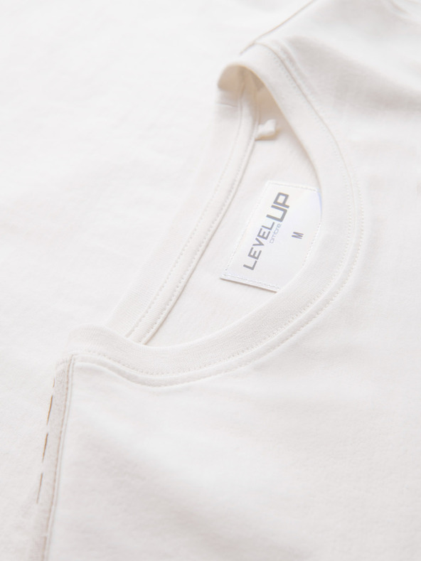 Ombre Clothing Ombre Clothing férfi hosszú ujjú pamut póló szegéllyel és mellrészén nyomattal