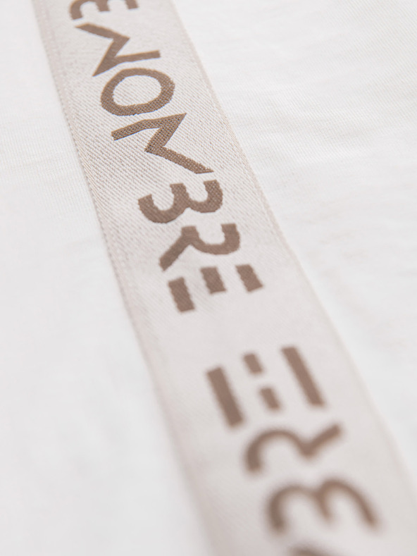 Ombre Clothing Ombre Clothing férfi hosszú ujjú pamut póló szegéllyel és mellrészén nyomattal