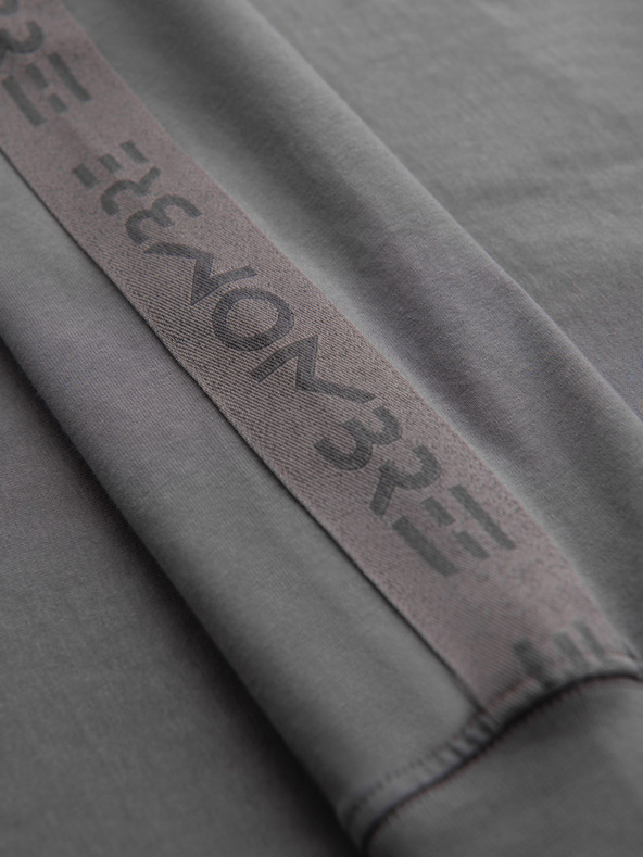 Ombre Clothing Ombre Clothing férfi hosszú ujjú pamut póló szegéllyel és mellrészén nyomattal