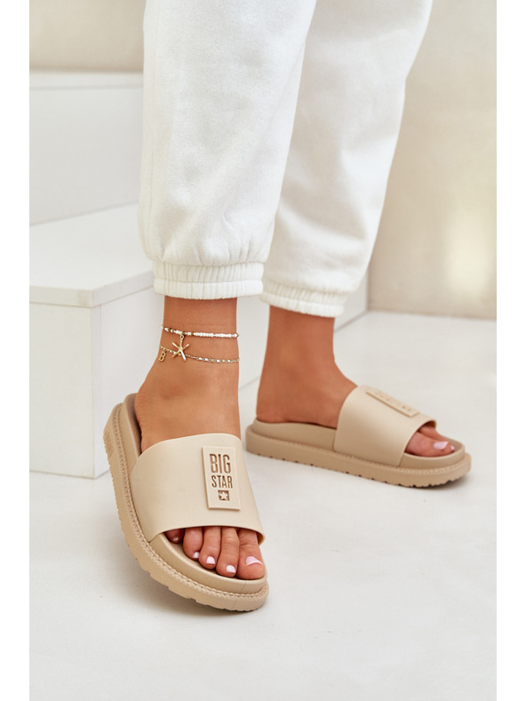 BIG STAR SHOES Big Star női papucs – bézs Méret: