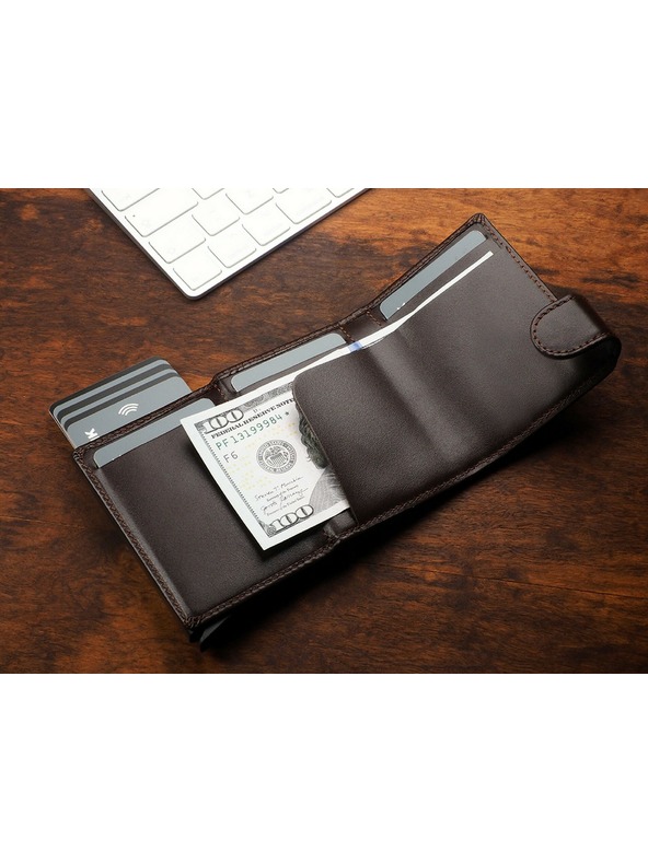 Pularys Férfi bőr pénztárca Pularys Solo barna