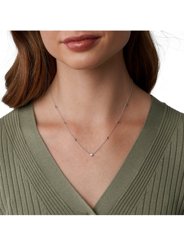 Fossil Fossil ezüst női nyaklánc JFS00453040