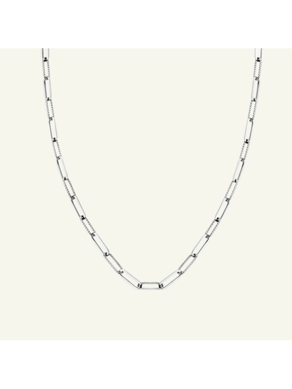Rosefield Rosefield ezüst színű Hammered Chain nyaklánc JNHCS-J629