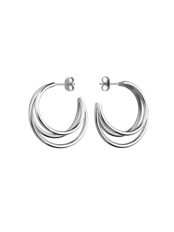 Rosefield Rosefield ezüst színű Triple Hoops fülbevaló JETHS-J574
