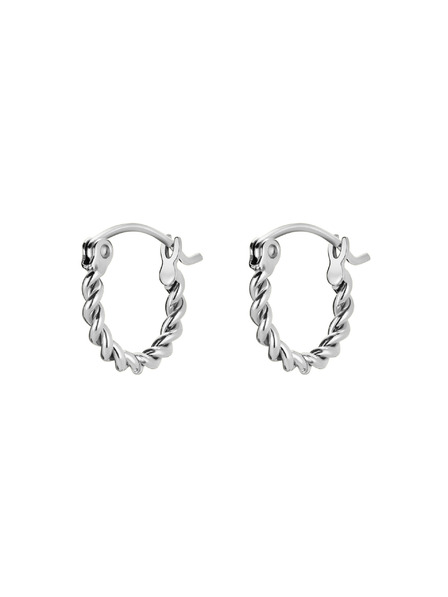 Rosefield Rosefield ezüst színű Twisted Hoops fülbevaló JETHS-J578