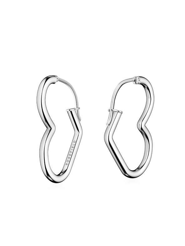 Rosefield Rosefield ezüst színű Heart Hoops fülbevaló JEHHS-J580