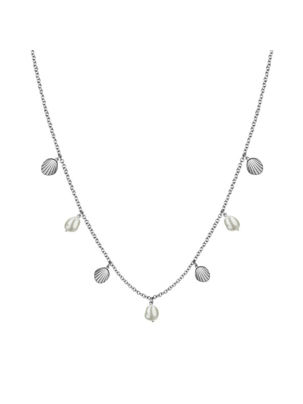 Rosefield Rosefield acél Multi Shell and Pearl Charms női nyaklánc