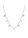 Rosefield Rosefield acél Multi Shell and Pearl Charms női nyaklánc