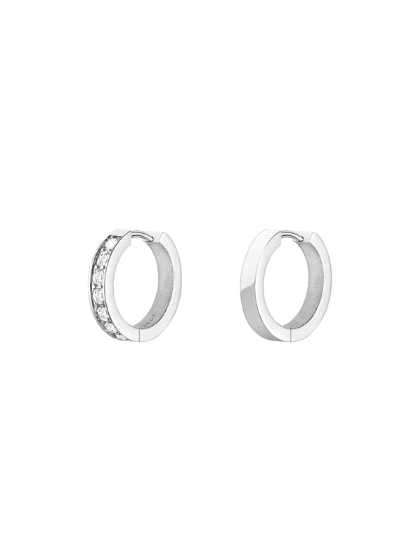 Rosefield Rosefield ezüst színű Crystal Hoops fülbevaló JECHS-J572