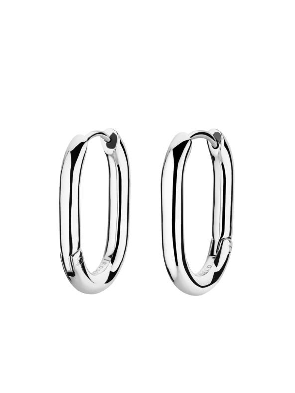 Rosefield Rosefield ezüst színű Small Oval Hoops fülbevaló JEOSS-J570