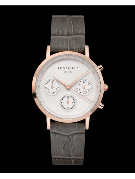 Rosefield Rosefield NCGRG-N95 The Gabby White Sunray Croco szürke-rozéarany óra