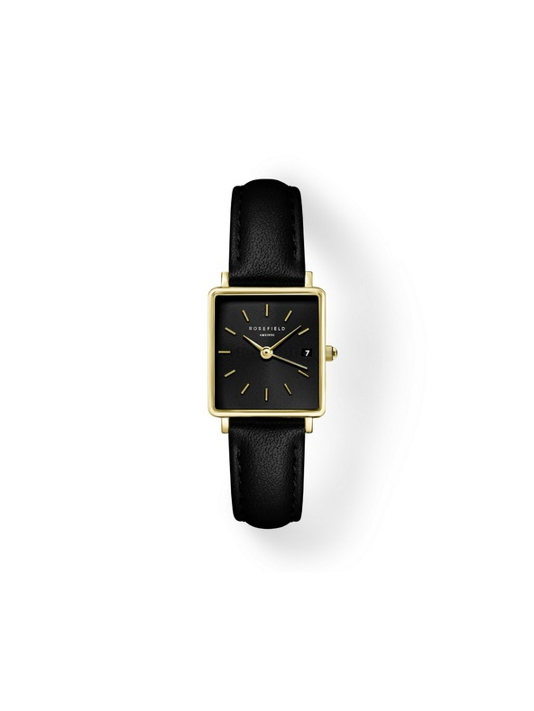 Rosefield Rosefield Boxy XS fekete bőr női óra QBBLG-Q53