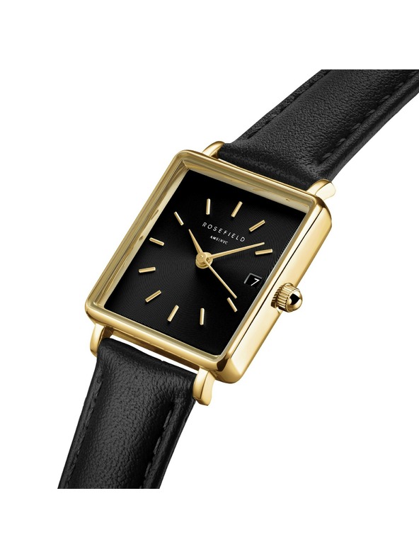 Rosefield Rosefield Boxy XS fekete bőr női óra QBBLG-Q53