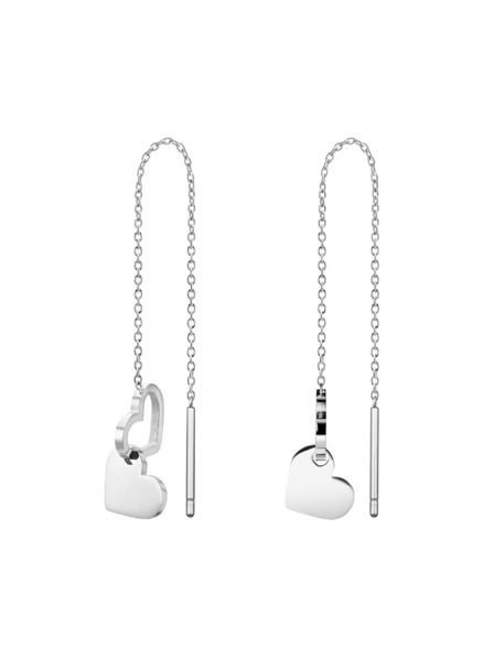 Rosefield Rosefield fülbevaló ezüst színben Double Heart JEDHS-J687