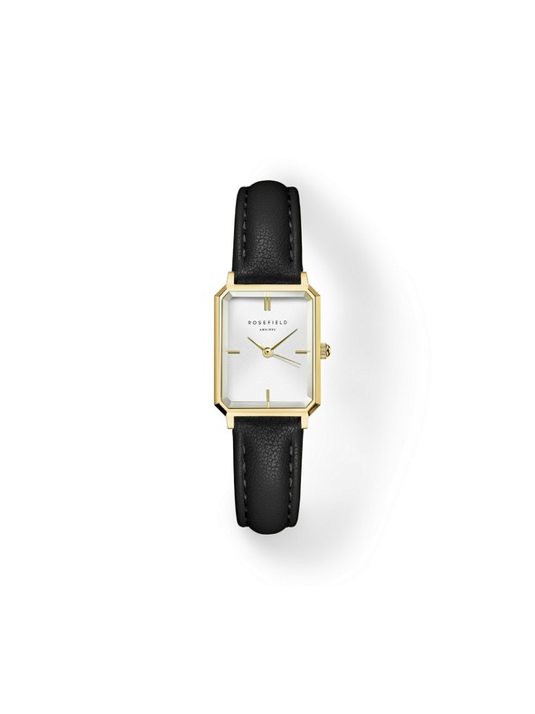 Rosefield Rosefield Octagon XS Fekete Bőr Női Óra OWBLG-O84