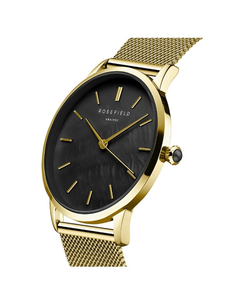 Rosefield Rosefield Pearl Edit Mesh Fekete-Arany Női Óra RBGMG-R07
