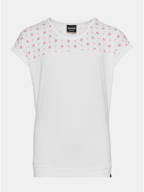 Sam 73 Fehér lány mintás póló SAM 73