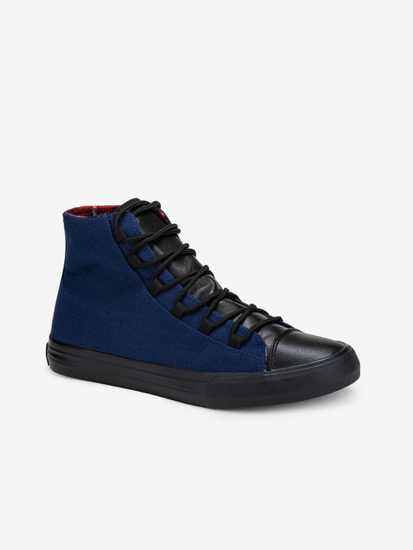 Ombre Clothing Fekete és kék férfi tornacipő cipő Ombre Clothing T378