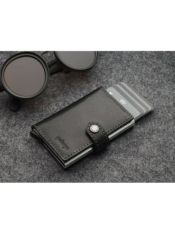 Pularys Pularys Easy Wallet férfi bőr pénztárca fekete