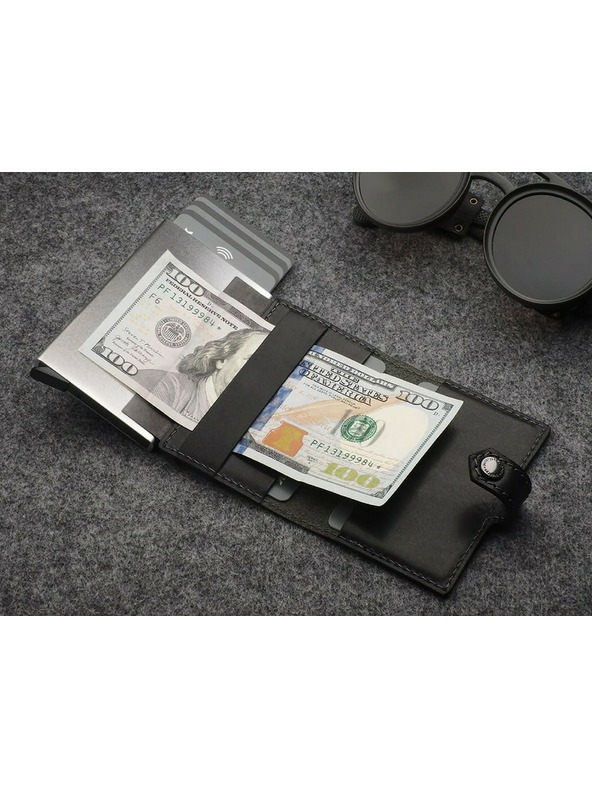 Pularys Pularys Easy Wallet férfi bőr pénztárca fekete