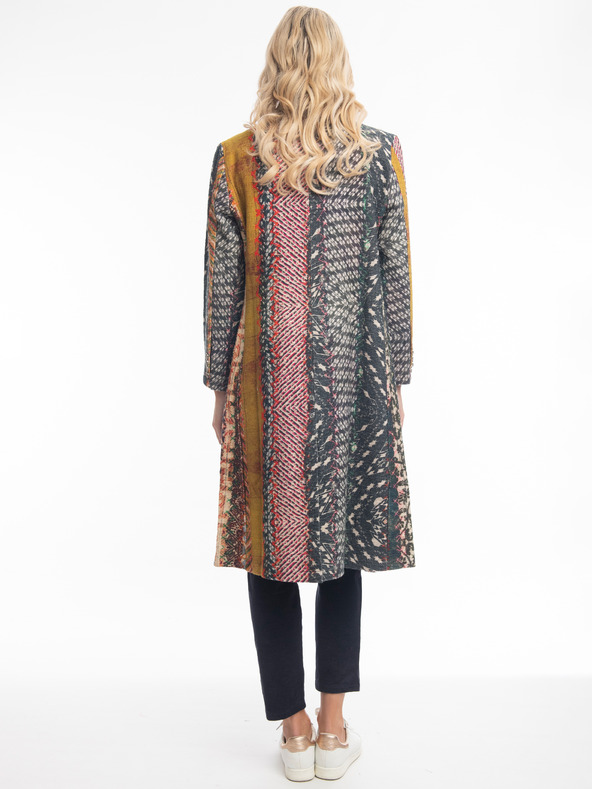 Orientique Barna és kék Orientique Tartan női mintás női kabát