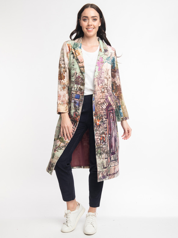 Orientique Orientique Digital Bézs színű női mintás kabát