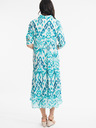 Orientique Türkizkék női mintás midi ruha Orientique Izmir