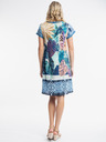 Orientique Kék női mintás ruha lenvászon Orientique Agios