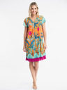 Orientique Türkiz és narancssárga Orientique Paphos női mintás ruha