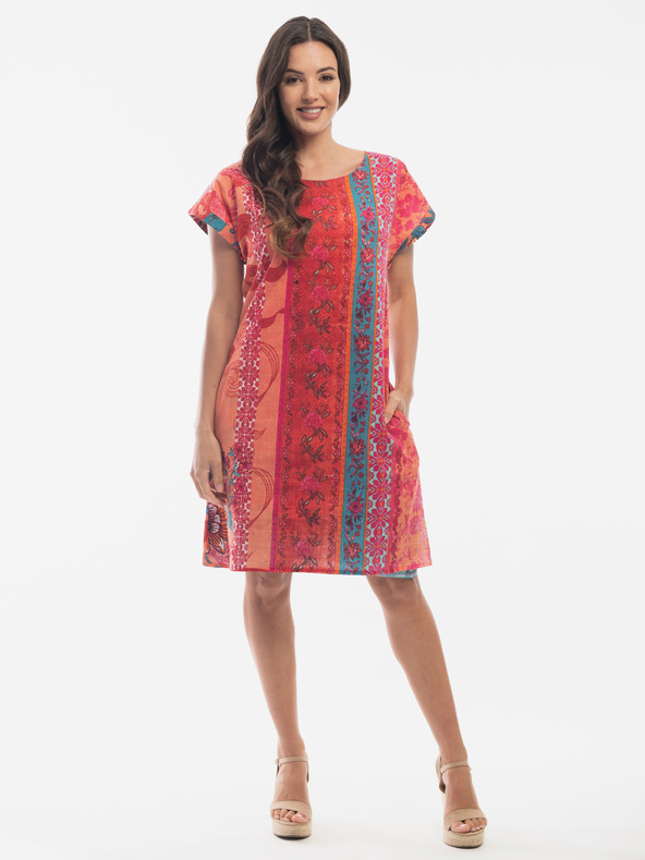 Orientique Piros és rózsaszín Orientique női fordítható ruha