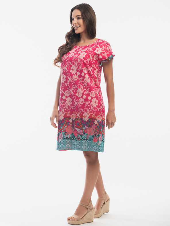 Orientique Piros és rózsaszín Orientique női fordítható ruha