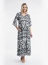 Orientique Fehér és fekete Orientique Izmir női mintás maxiruha