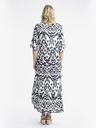 Orientique Fehér és fekete Orientique Izmir női mintás maxiruha