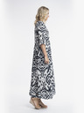 Orientique Fehér és fekete Orientique Izmir női mintás maxiruha