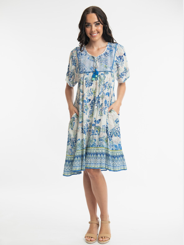 Orientique Világoskék Orientique Rhodes női virágos ruha