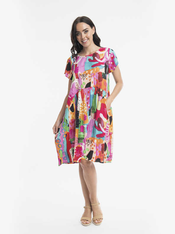 Orientique Rózsaszín Orientique Alanya női mintás ruha