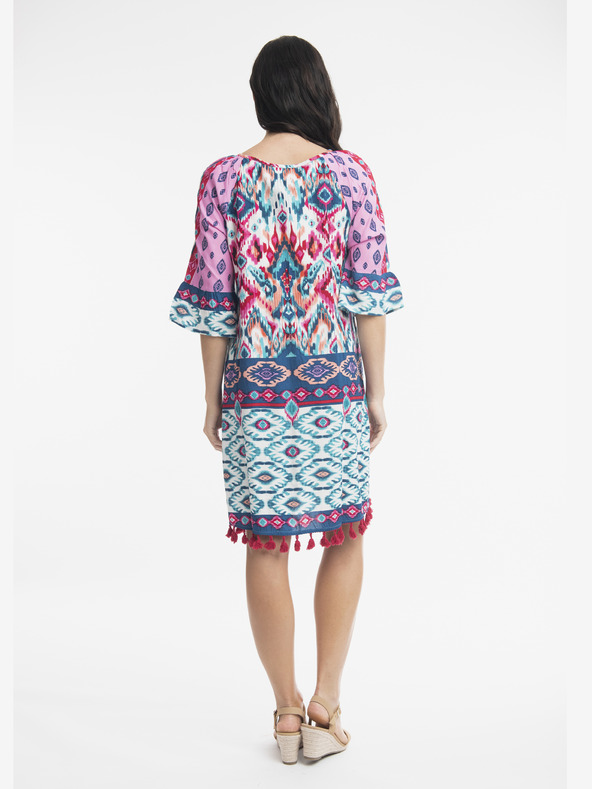 Orientique Rózsaszín és türkiz Orientique Izmir női mintás ruha