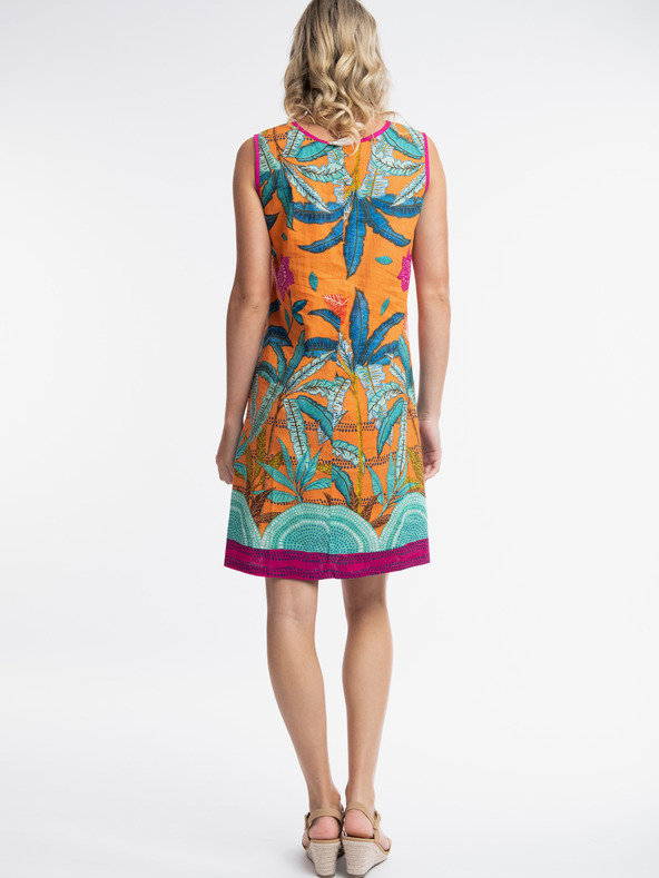 Orientique Narancssárga és kék Orientique Paphos női fordítható ruha